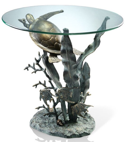 Sea Turtle Table Brass Center Piece